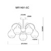 Миниатюра фото потолочная люстра myfar kris mr1491-5c | 220svet.ru