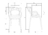 Миниатюра фото набор 3шт стул обеденный dobrin masters lmzl-pp601-n3_p_g-17-13328 | 220svet.ru