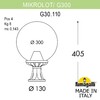 Миниатюра фото ландшафтный фонарь fumagalli mikrolot/g300. g30.110.000.wxe27 | 220svet.ru