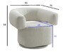 Миниатюра фото кресло поворотное garda decor 87yy-23071 | 220svet.ru