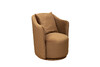 Миниатюра фото кресло вращающееся велюровое коричневое garda decor 179vd-verona basic/vd-colt004 | 220svet.ru