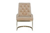 Миниатюра фото стул велюр garda decor 76ar-6210gold-bg бежевый/матовое золото | 220svet.ru