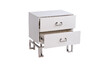 Миниатюра фото тумба 2 ящика белая/хром garda decor kfg085-ni | 220svet.ru