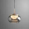 Миниатюра фото подвесной светодиодный светильник delight collection mt9128-1h gold/smoke | 220svet.ru
