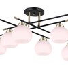 Миниатюра фото потолочная люстра illumico il0446-8csq-24 bk ab libra | 220svet.ru