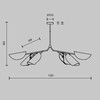 Миниатюра фото потолочная люстра на штанге maytoni organic mod225pl-06b | 220svet.ru