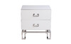 Миниатюра фото тумба 2 ящика белая/хром garda decor kfg085-ni | 220svet.ru