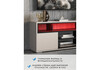 Миниатюра фото тв-тумба woodville чезаре c подсветкой кашемир / черный 698134 | 220svet.ru