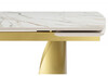 Миниатюра фото керамический стол раскладной 160(220)x90 woodville готланд бежевый / золото 622923 | 220svet.ru