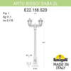 Миниатюра фото садово-парковый фонарь fumagalli artu bisso/saba 2l k22.158.s20.bxe27 | 220svet.ru