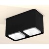 Миниатюра фото комплект накладного светильника ambrella light xs7851001 sbk/swh черный песок/белый песок (c7851, n7701) | 220svet.ru