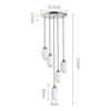 Миниатюра фото подвесной светодиодный светильник delight collection mt8848-5h brass  | 220svet.ru
